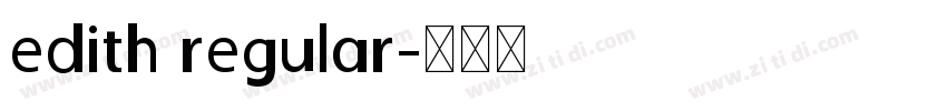 edith regular字体转换